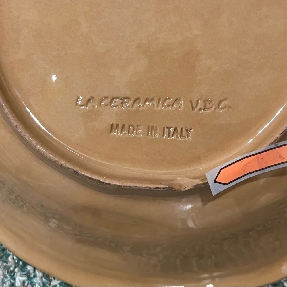 Crate & Barrel Italian La Ceramica VBC Decorative Rooster Serving Bowl